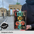 LANOLU Blechschild Geburtstag JAHR LEVEL 30 COMPLETE 20x30cm