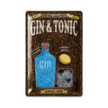 LANOLU Blechschild Gin Tonic Served Here 20x30cm
