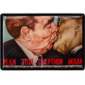 LANOLU Blechschild Bruderkuss 20x30cm