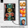 LANOLU Blechschild Geburtstag JAHR LEVEL 40 20x30cm