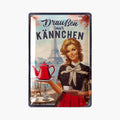 LANOLU Blechschild Draussen Kaennchen Paris 20x30cm