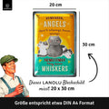 LANOLU Blechschild Angels Have Whiskers 20x30cm