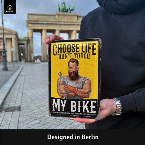 LANOLU Blechschild Choose Life Bike 20x30cm