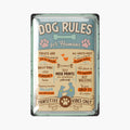 LANOLU Blechschild DOG RULES 20x30cm