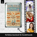 LANOLU Blechschild DOG RULES 20x30cm