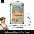 LANOLU Blechschild DOG RULES 20x30cm