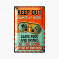 LANOLU Blechschild Keep Out Gamer 20x30cm