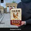 LANOLU Blechschild Farm Eggs 20x30cm