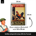 LANOLU Blechschild Painted Gate Closed Chicken 20x30cm