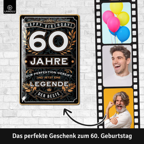 LANOLU Blechschild 60 Jahre Legende 20x30cm