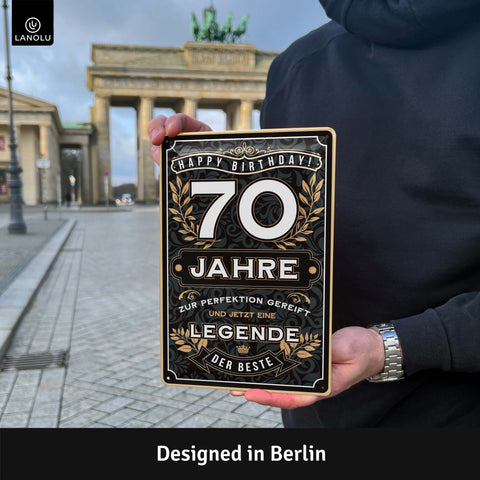 LANOLU Blechschild 70 Jahre Legende 20x30cm