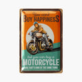 LANOLU Blechschild Motorcycle 20x30cm