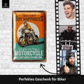 LANOLU Blechschild Motorcycle 20x30cm