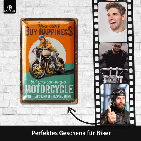 LANOLU Blechschild Motorcycle 20x30cm