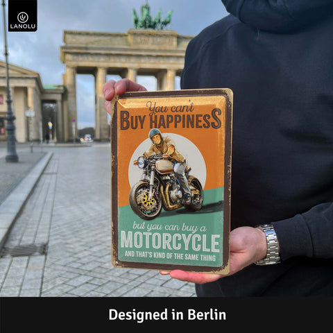 LANOLU Blechschild Motorcycle 20x30cm