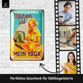 LANOLU Blechschild Nähen Yoga 20x30cm