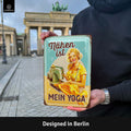 LANOLU Blechschild Nähen Yoga 20x30cm