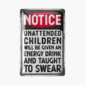 LANOLU Blechschild Notice Childreen 20x30cm