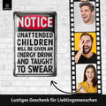 LANOLU Blechschild Notice Childreen 20x30cm