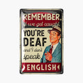 LANOLU Blechschild Remember English 20x30cm