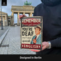 LANOLU Blechschild Remember English 20x30cm