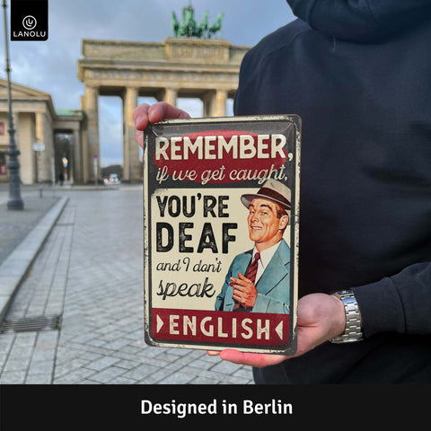 LANOLU Blechschild Remember English 20x30cm