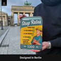 LANOLU Blechschild Garage Shop Rates 20x30cm
