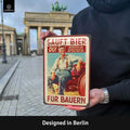 LANOLU Blechschild Sauft Bier Bauern 20x30cm