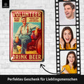 LANOLU Blechschild Volunteer Beer 20x30cm
