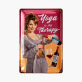 LANOLU Blechschild Yoga Therapy 20x30cm