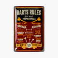 LANOLU Blechschild Dart Rules ENG 20x30cm