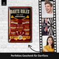 LANOLU Blechschild Dart Rules ENG 20x30cm