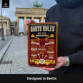 LANOLU Blechschild Dart Rules ENG 20x30cm
