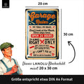 LANOLU Blechschild Tool Rules Guy 20x30cm
