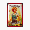 LANOLU Blechschild Gardening Is My Therapy 20x30cm