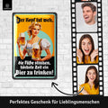 LANOLU Blechschild Der Kopf tut weh Füße stinken 20x30cm