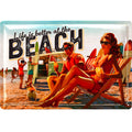 LANOLU Blechschild Life is better an the Beach 20x30cm