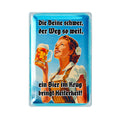LANOLU Retro Blechschild Die Beine schwer der Weg so weit 20x30cm