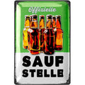 LANOLU Retro Blechschild Saufstelle 20x30cm