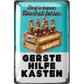 LANOLU Retro Blechschild Gerstehilfe Kasten 20x30cm