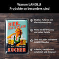 LANOLU Retro Blechschild Bier kaltstellen ist auch kochen 20x30cm