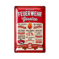 LANOLU Blechschild Feuerwehrgesetze 20x30cm
