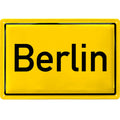 LANOLU Retro Blechschild Ortsschild Berlin 20x30cm