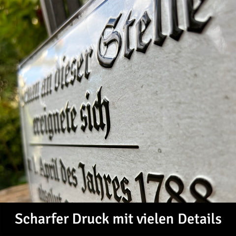 LANOLU Blechschild An dieser Stelle ereignete sich absolut gar nichts! 20x30cm