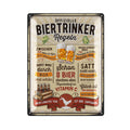 LANOLU Retro Blechschild Biertrinker Regeln 30x40cm
