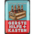 LANOLU Retro Blechschild Gerstehilfe Kasten 30x40cm