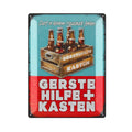 LANOLU Retro Blechschild Gerstehilfe Kasten 30x40cm