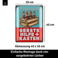 LANOLU Retro Blechschild Gerstehilfe Kasten 30x40cm