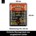 LANOLU Blechschild Motorrad Gesetze 30x40cm