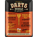 LANOLU Blechschild DARTS-Regeln 30x40cm